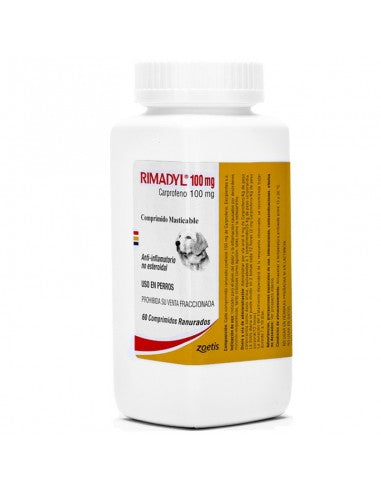 Rimadyl Antiinflamatorio 100 mg - 60 comprimidos ranurados