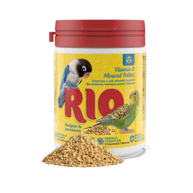 RIO Vitaminas y Minerales para Periquitos y Loros Medianos 120 g