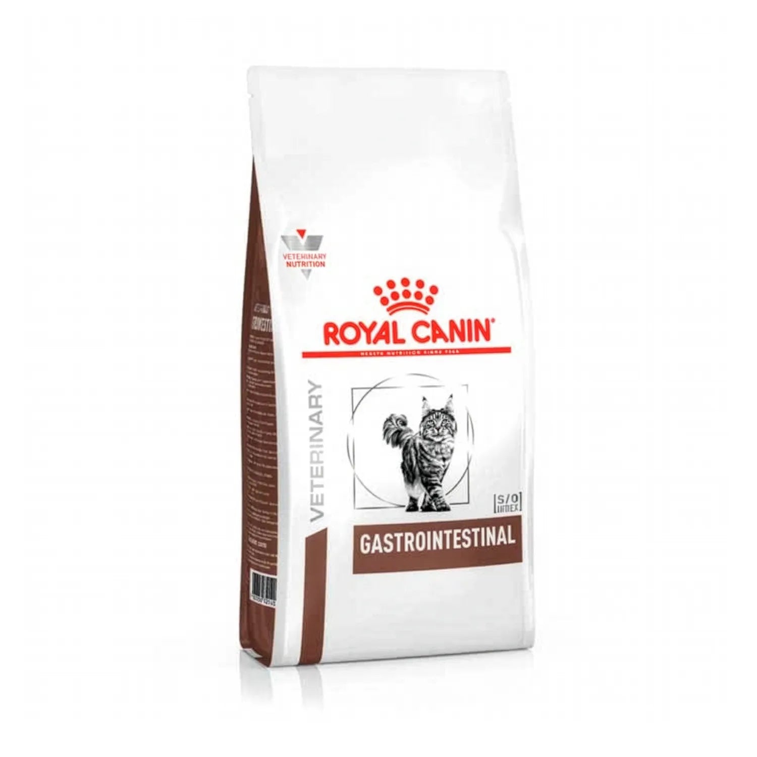 Royal Canin Gastrointestinal para Gatos comida seca digestiva, bolsa blanca con diseño clínico y logo rojo visible