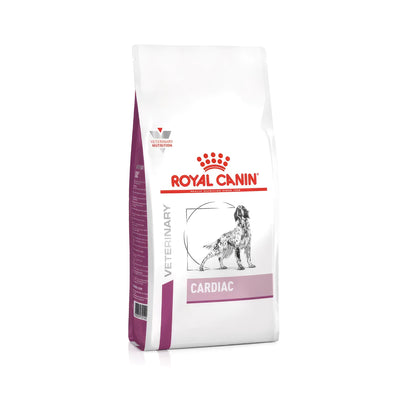 Royal Canin Cardiac para Perros alimento seco veterinario para salud cardíaca, saco blanco con detalles rosados y perro