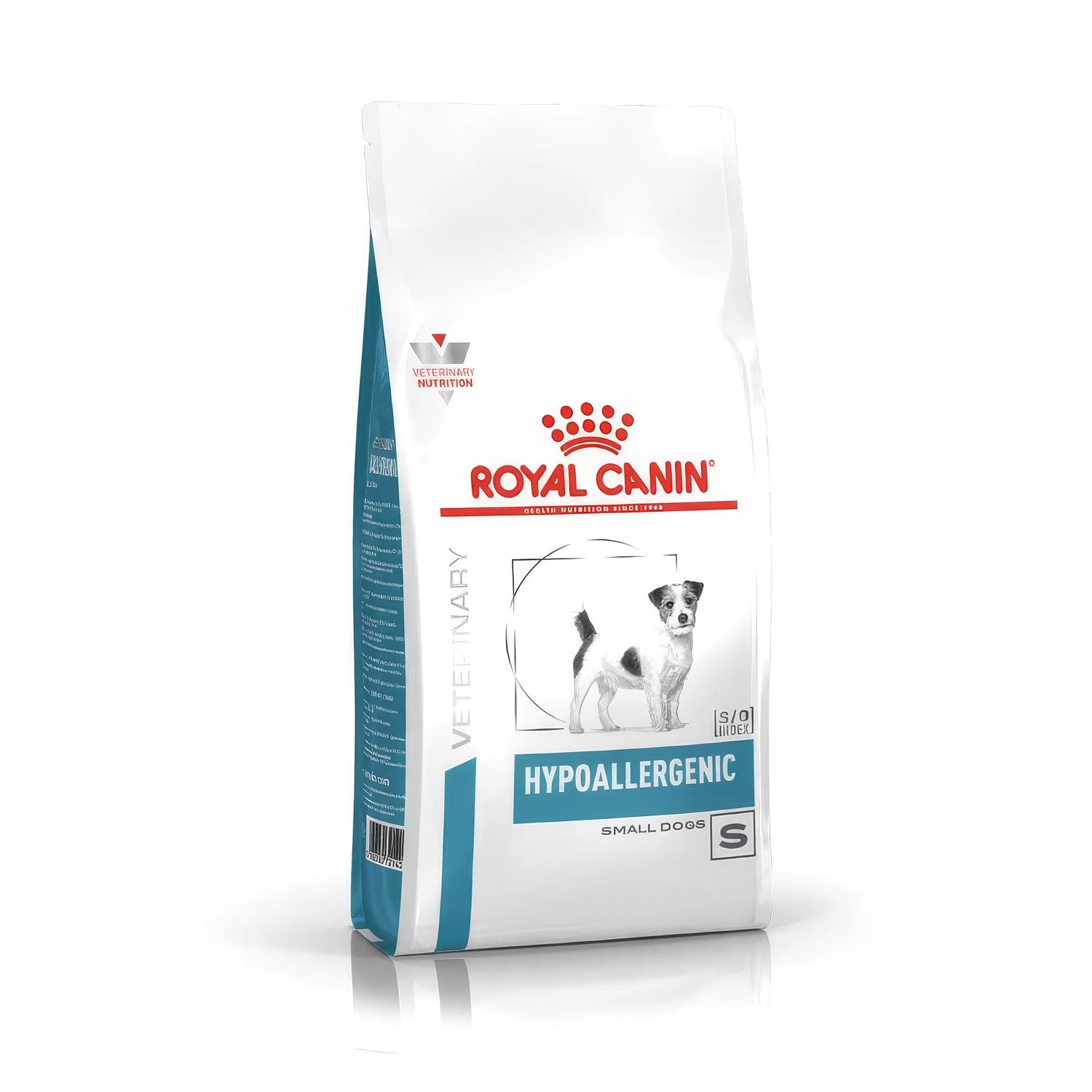 Royal Canin Hypoallergenic para Perros Razas Pequeñas comida seca hipoalergénica, bolsa blanca con diseño clínico