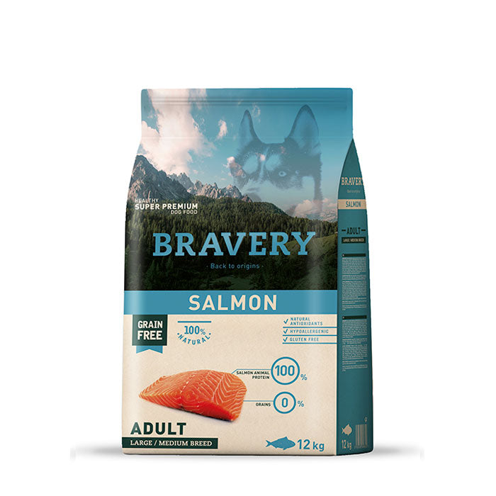 Bravery Salmon Razas Grandes y Medianas - 4 Kg