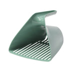 Pala Scoop & Sift Moderna color verde con diseño profundo y rejilla filtrante, ideal para retirar residuos del arenero.