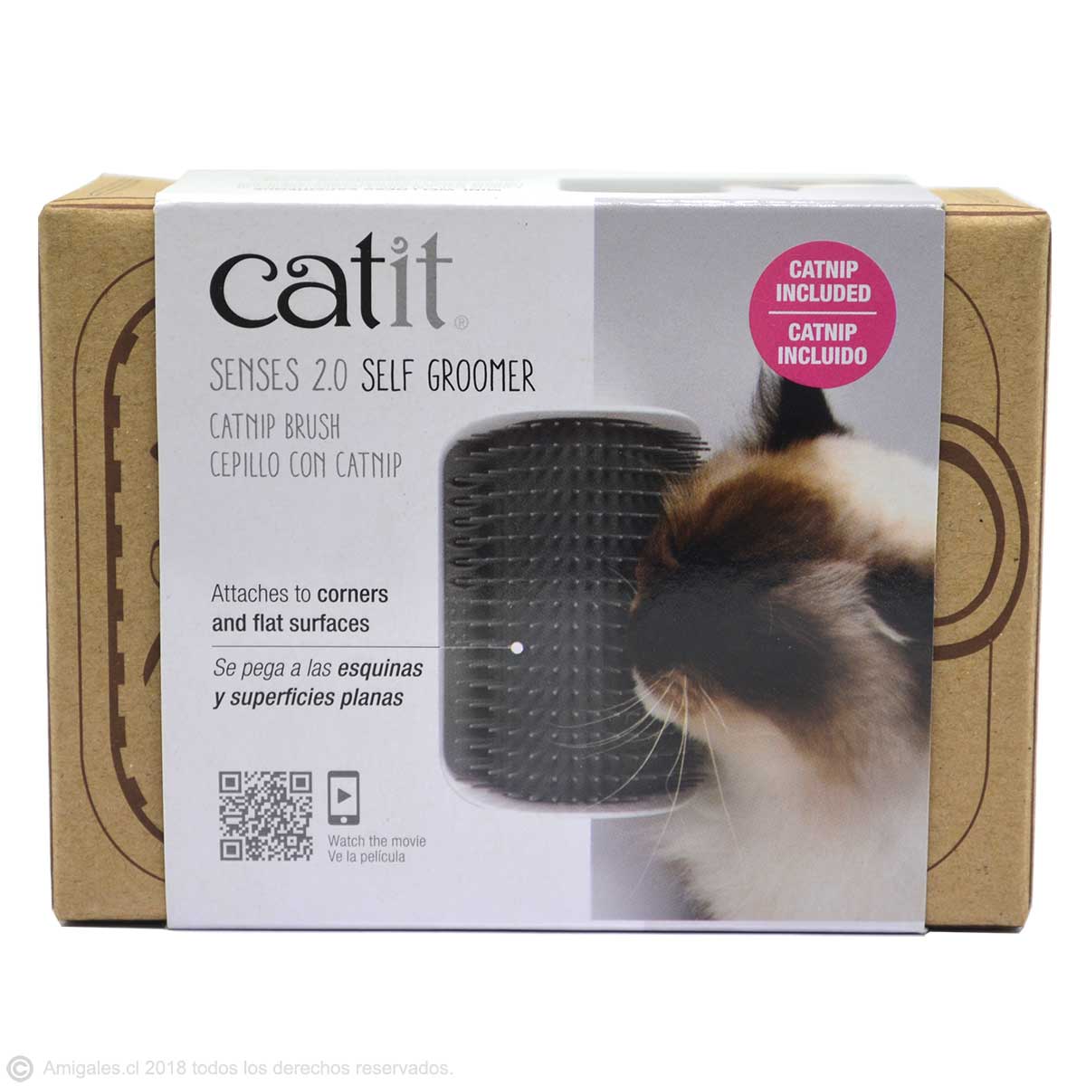 Cepillo de Pared Autoservicio "Self Groomer" con Catnip
