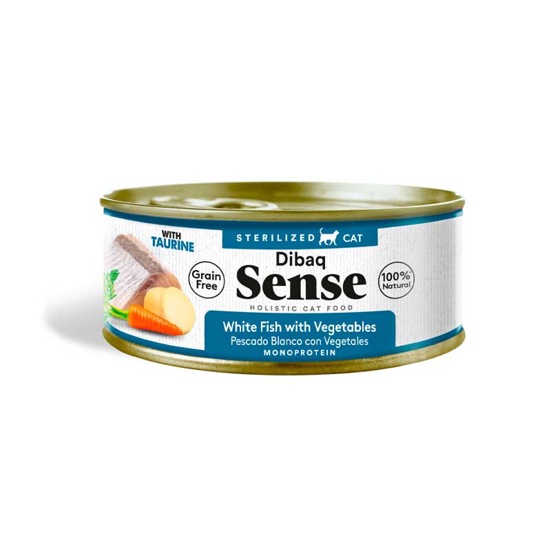 Dibaq Sense Lata Pescado con Verduras para Gatos Esterilizados 70 g