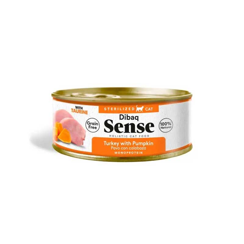 Dibaq Sense Lata Pavo con Calabaza para Gatos Esterilizados 70 g