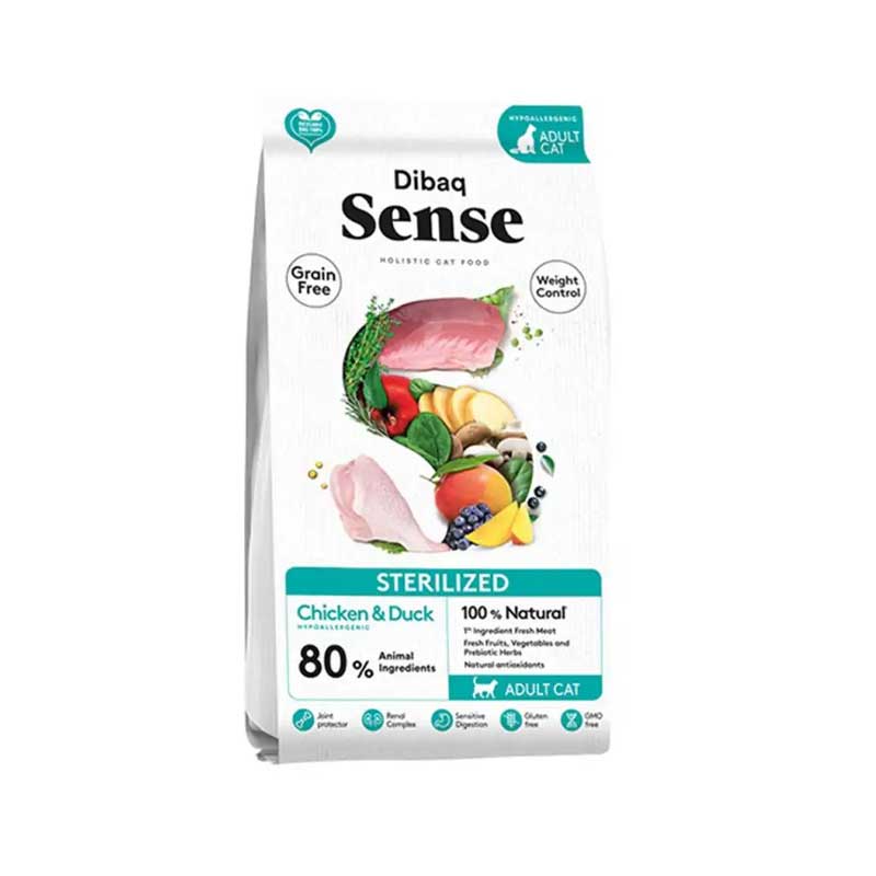 Dibaq Sense Grain Free Pollo y Pato para Gatos Esterilizados - 1,5 Kg