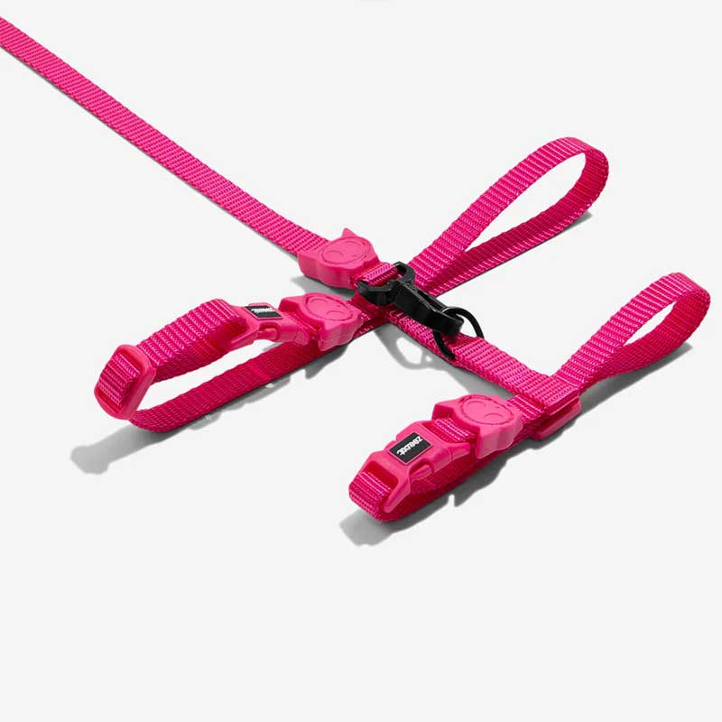 Set Arnés y Correa para Gatos "Pink Led" Zee.Cat
