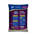 Seven Lives Arena Sanitaria Perfumada, bolsa morada de arena para gatos con imagen de gato gris y sello de alta absorción 4 kg