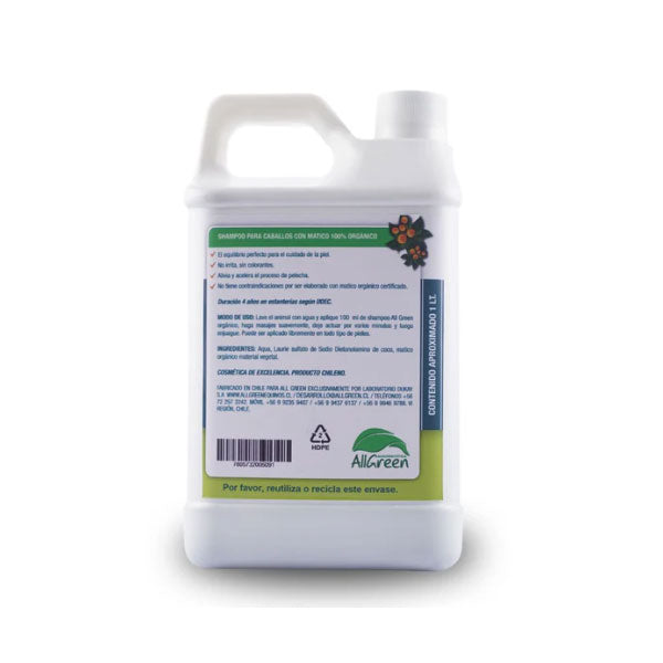 AllGreen Shampoo de Matico Orgánico para Caballos 1000 ml