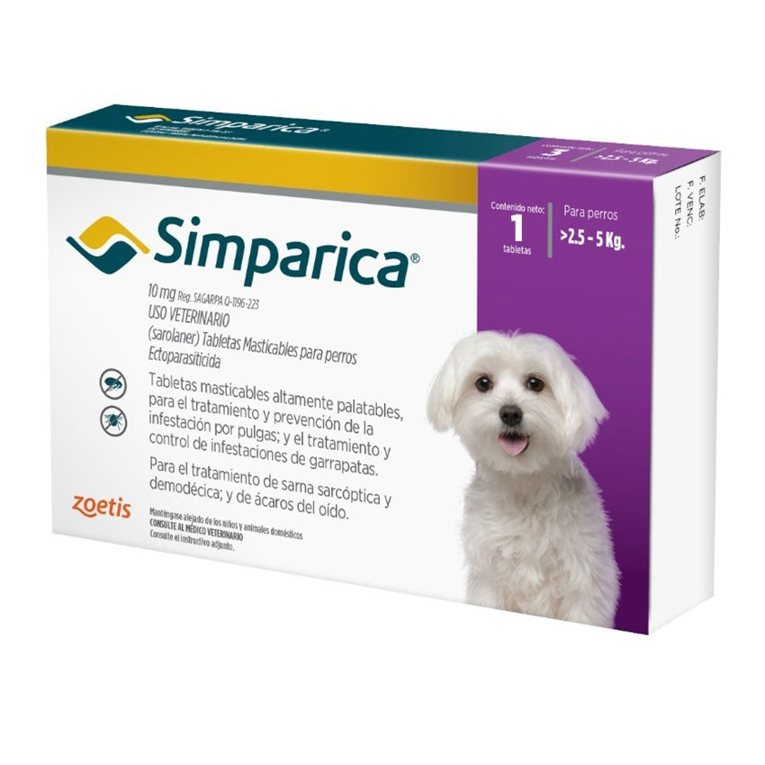 Simparica Antiparasitario para Perros - 1 Comprimido - 40 a 60 kilos