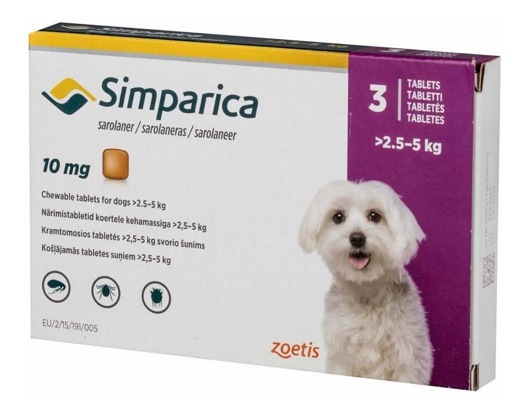 Simparica Antiparasitario para Perros - 3 comprimidos 