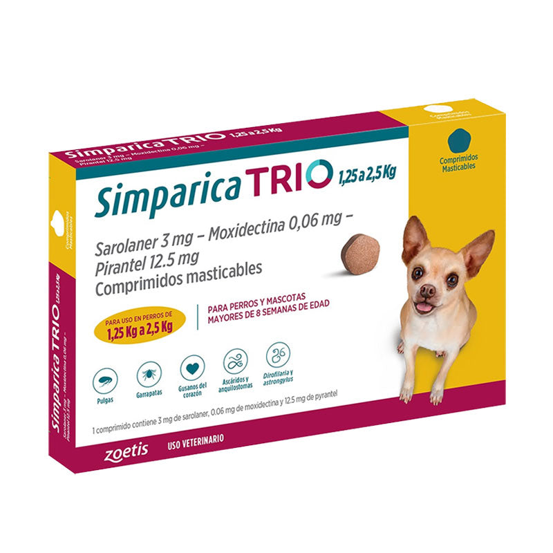 Simparica Trio Zoetis 3 Comprimidos
