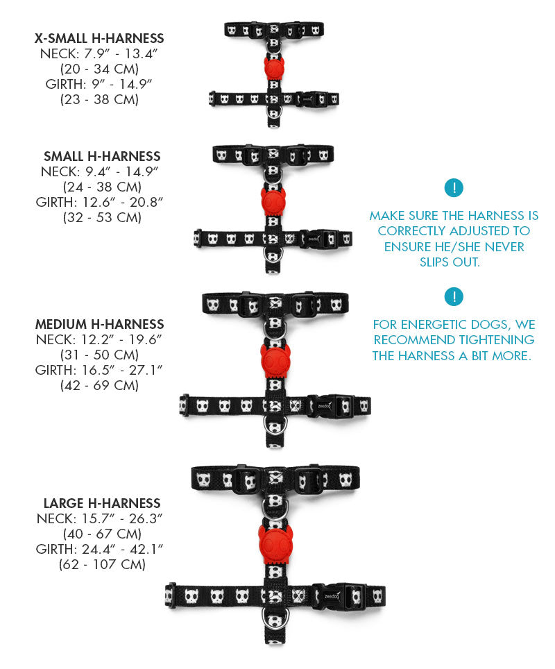 Arnés H para Perros "Skull" Zee.Dog 