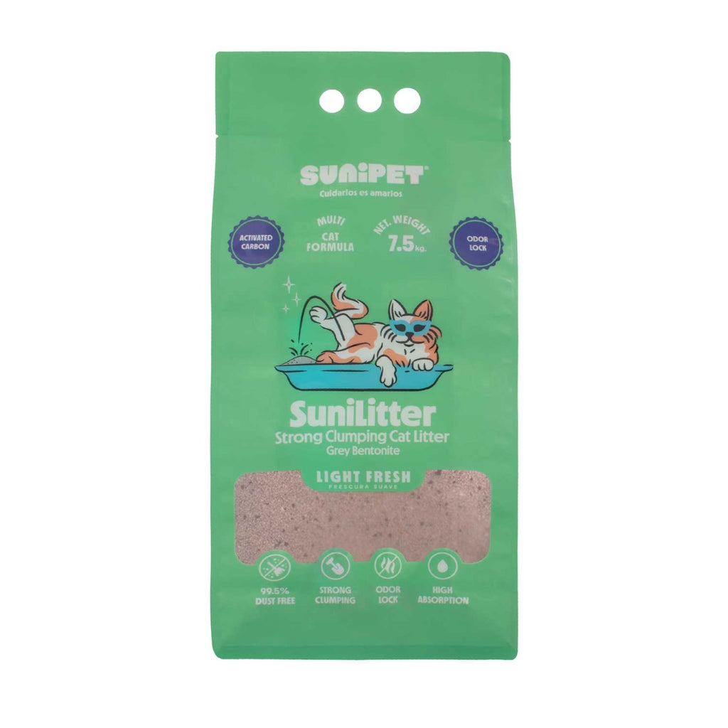 SuniLitter Arena Sanitaria Carbón Activado - Aroma Fresh 7,5 Kg