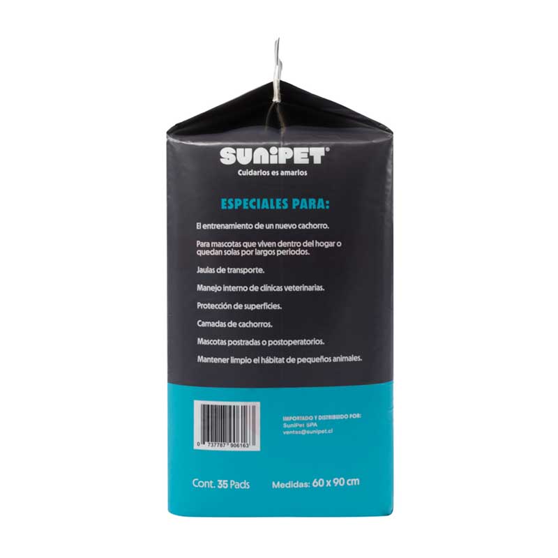 Sabanillas Carbón Ultra Absorbentes Sunipet 35 Unidades