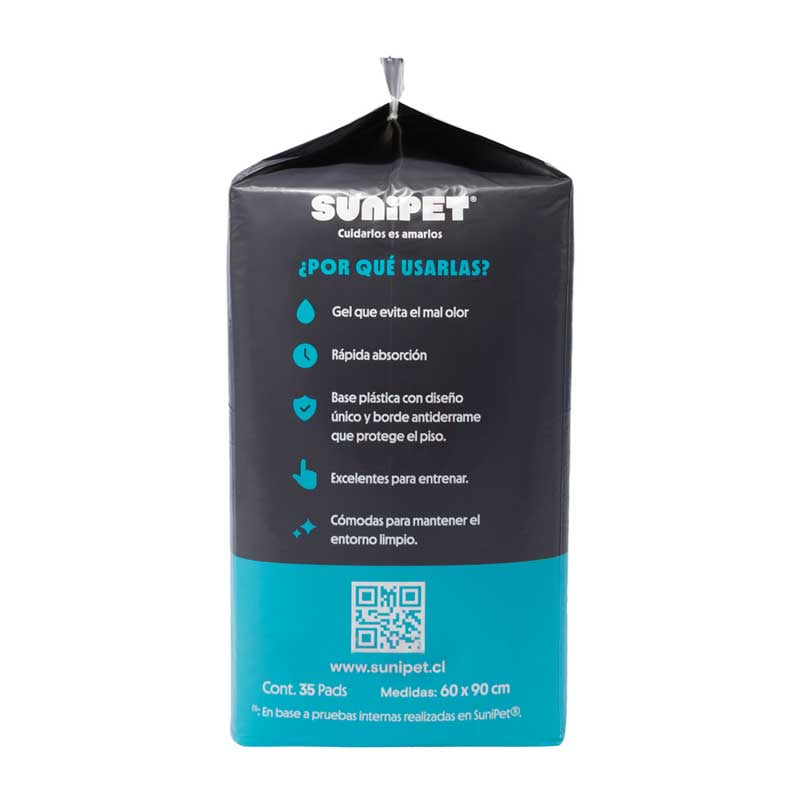 Sabanillas Carbón Ultra Absorbentes Sunipet 35 Unidades