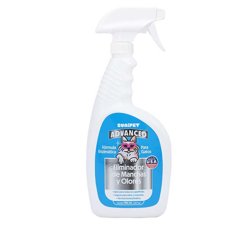 SuniEnzimático Gatos Eliminador de olores y manchas 946 ml