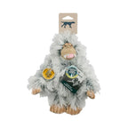 Tall Tails Peluche Mini Yeti con Sonido, juguete para perros de felpa gris con textura suave y diseño de yeti sobre fondo blanco