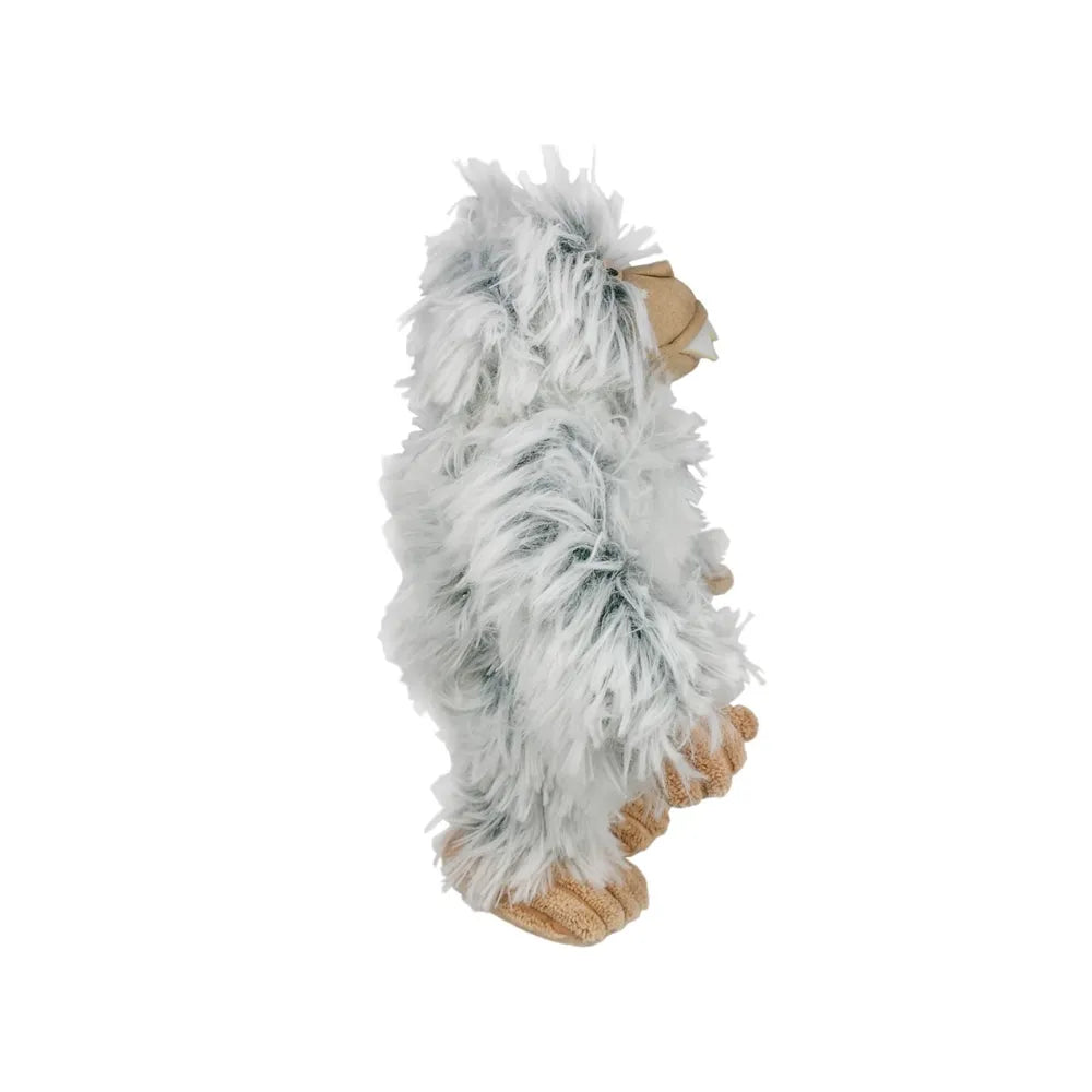 Tall Tails Peluche Mini Yeti con Sonido, juguete para perros de felpa gris con textura suave y diseño de yeti sobre fondo blanco
