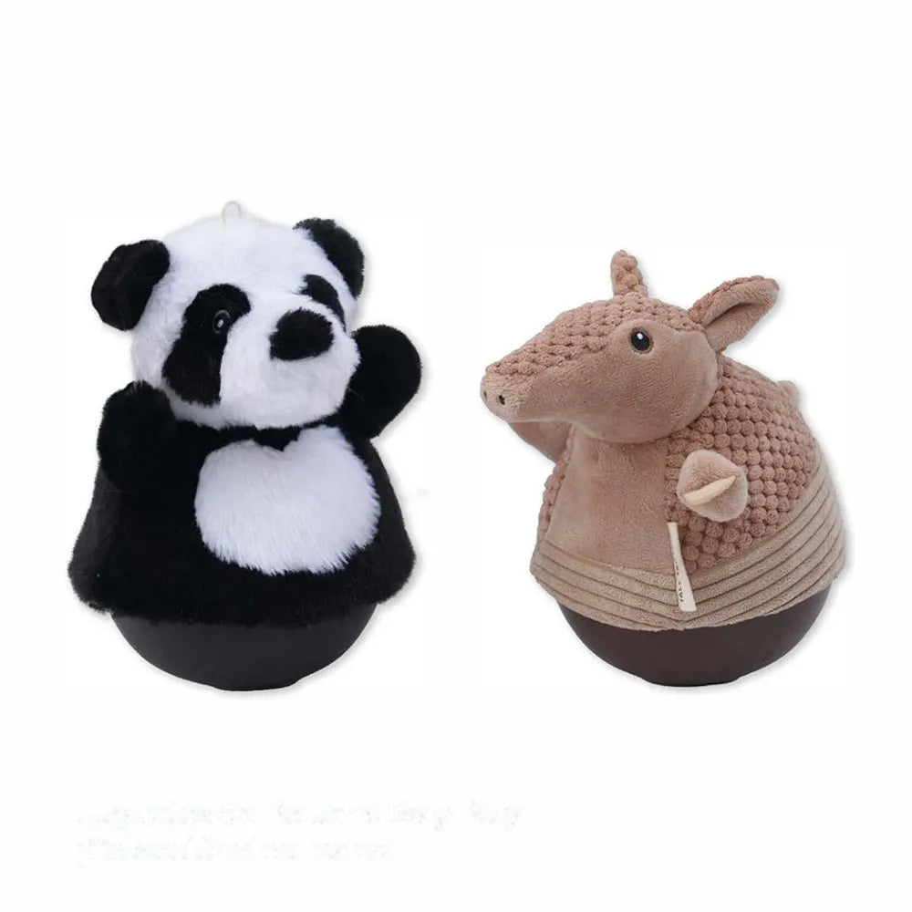 Tall Tails Juguete Rodador Panda y armadillo , juguete para perros tipo peluche base rodadora, incluye etiquetas y diseño interactivo