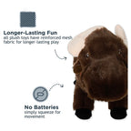 Tall Tails Peluche Interactivo Alce juguete suave para perros con diseño de alce marrón, orejas grandes y detalle a cuadros