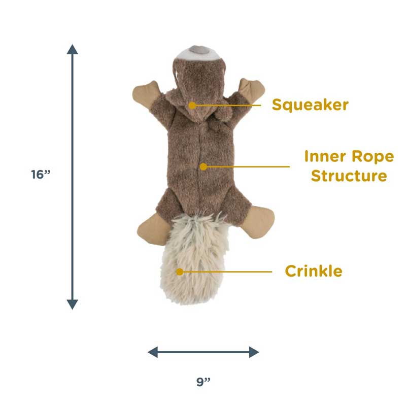 Peluche Ardilla Sin Relleno con Sonido y Cuerda Interior Tall Tails