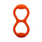 Beco Juguete de Goma Natural para Tirar Rubber Tug, juguete naranja en forma de ocho para perros, resistente y flexible