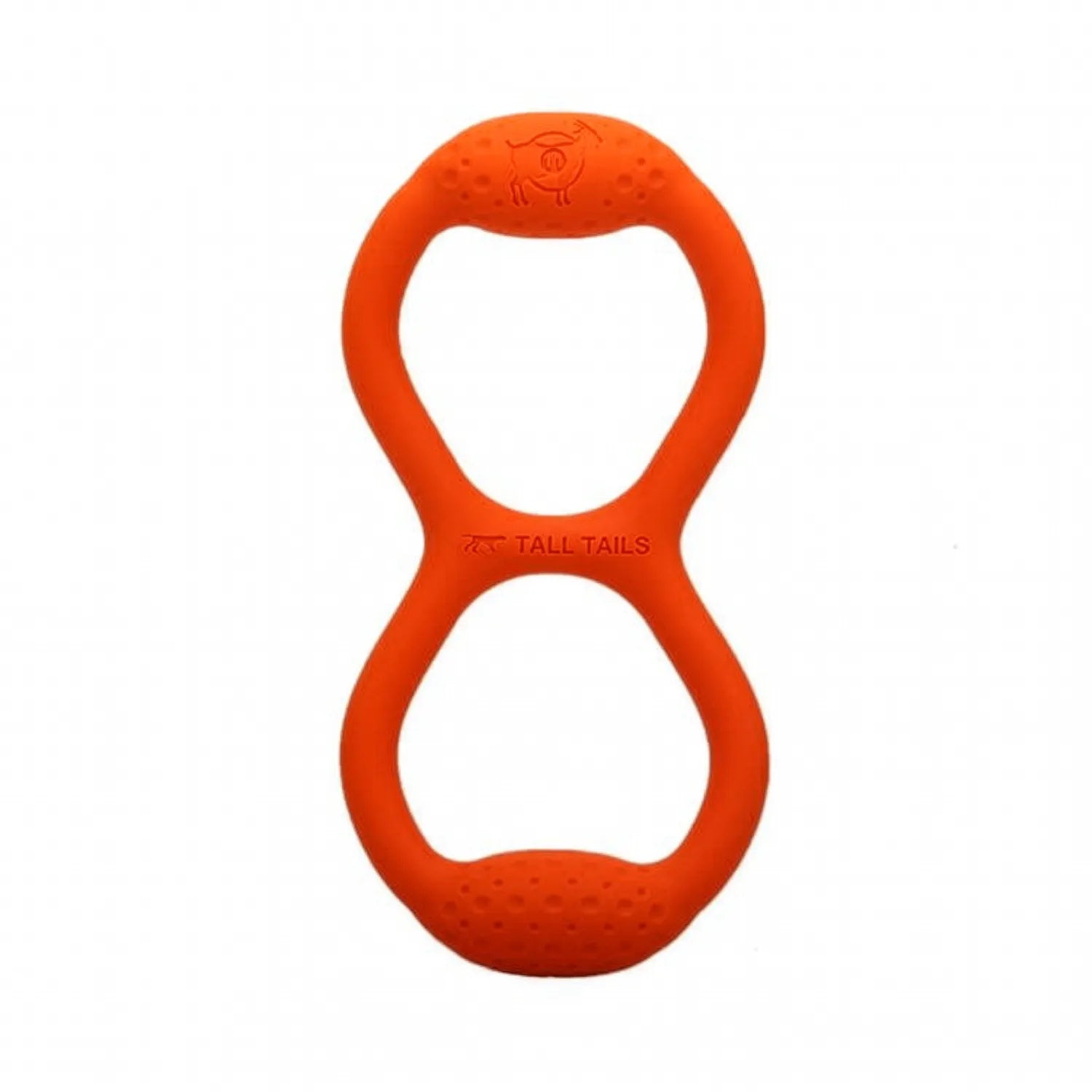 Beco Juguete de Goma Natural para Tirar Rubber Tug, juguete naranja en forma de ocho para perros, resistente y flexible