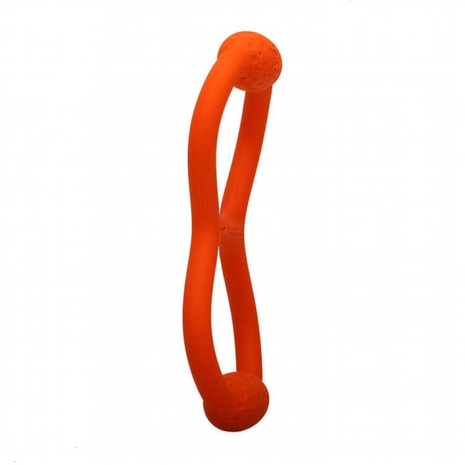 Beco Juguete de Goma Natural para Tirar Rubber Tug, juguete naranja en forma de ocho para perros, resistente y flexible