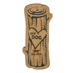 Juguete Cuero Natural "Love My Dog Log" Tall Tails