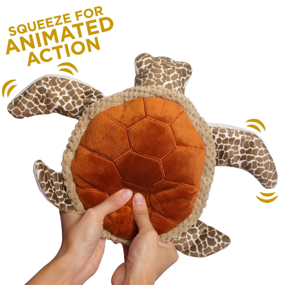 Tall Tails Peluche Interactivo Tortuga Marina peluche para perros con diseño de tortuga, textura suave y detalle reforzado
