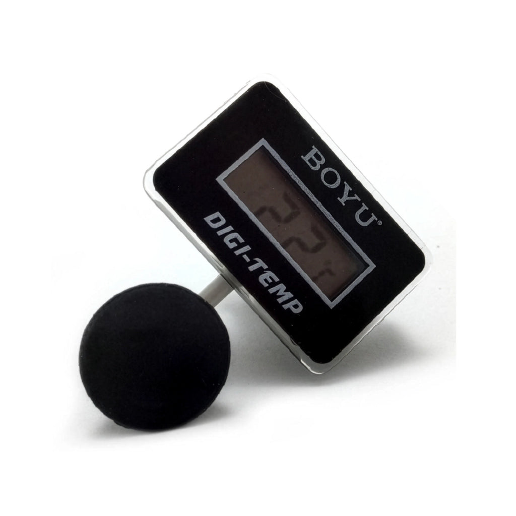 Termómetro Digital con Pantalla Boyu para acuarios con pantalla LCD, sensor de temperatura y ventosa para una lectura precisa del agua.