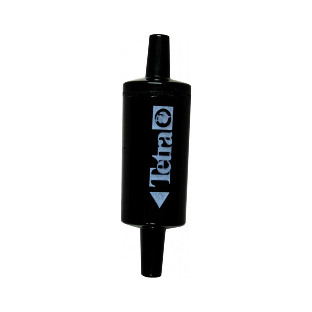 Tetra CV4 Válvula Anti Retorno para acuarios, accesorio negro que evita el retorno de agua y protege bombas de aire y equipos.