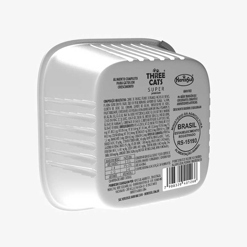 Paté Three Cats Pollo para Gatitos 90 g