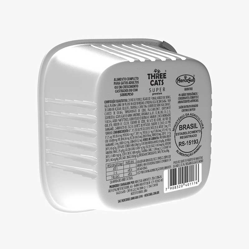 Paté Three Cats Pollo para Gatos Castrados 90 g