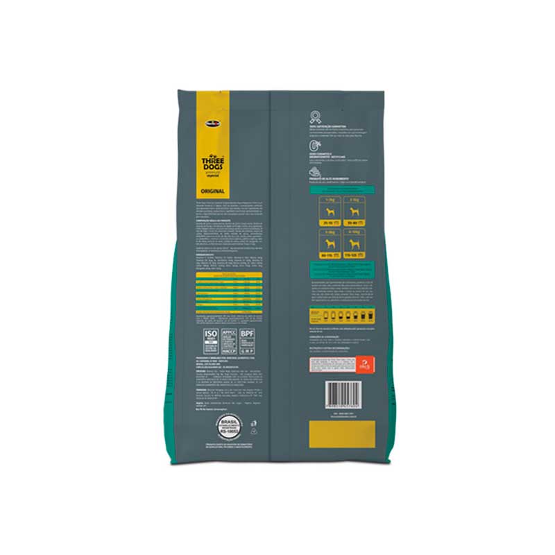 Three Dogs Original para Perros Razas Pequeñas y Mini - 10,1 Kg