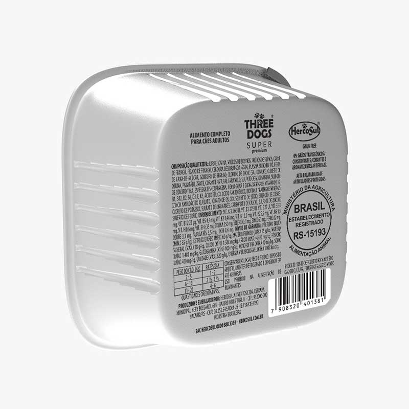 Paté Three Dogs Carne y Zanahoria para Perros 150 gr