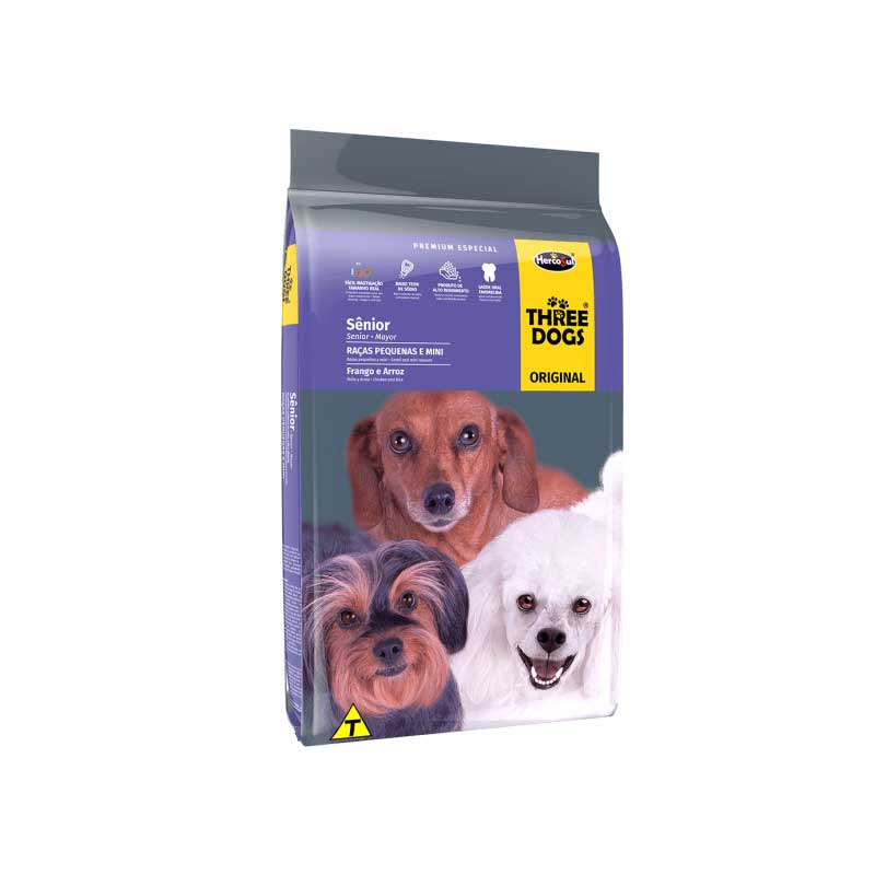 Three Dogs Original para Perros Senior Razas Pequeñas y Mini - 15 Kg