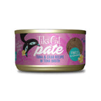 Tiki Cat Lata Hagan Grill Atún y Cangrejo para Gatos, paté húmedo con atún y cangrejo en caldo de atún, lata rosada.