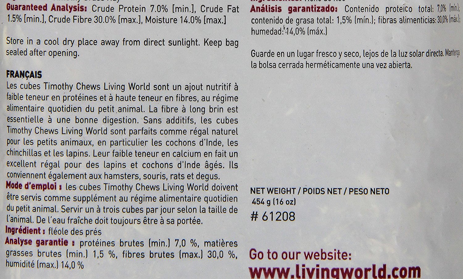 Cubos de Heno "Timothy Chews"