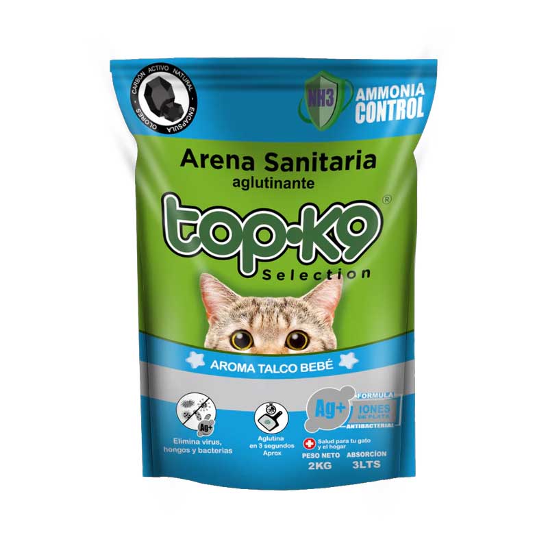 Top K9 Arena Aglutinante Iones de Plata Talco