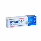 Heel Vet Traumeel Pomada en tubo y caja de 50 g para uso veterinario, gel tópico para perros y gatos.