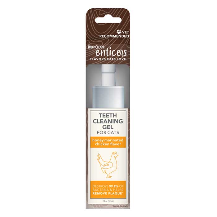 Tropiclean Enticers Gel Dental Pollo Miel para Gatos 59 ml