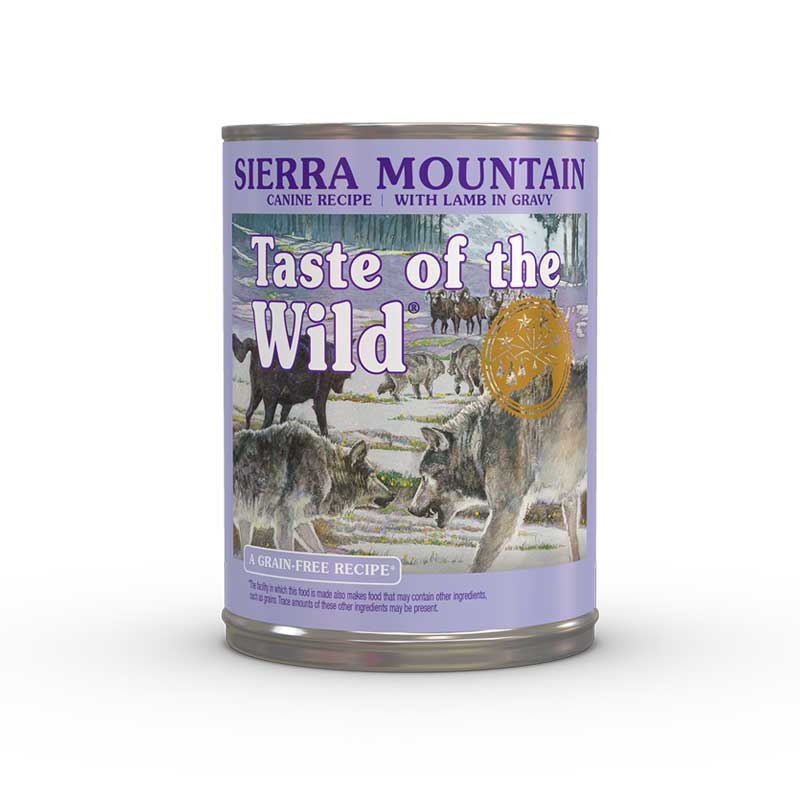 Taste of the Wild Lata Sierra Mountain Cordero para Perros 390 g