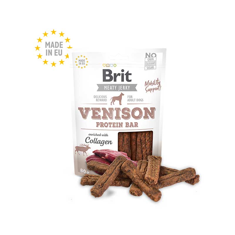 Snack Brit barra de proteína de Venado para Perros - 80 g