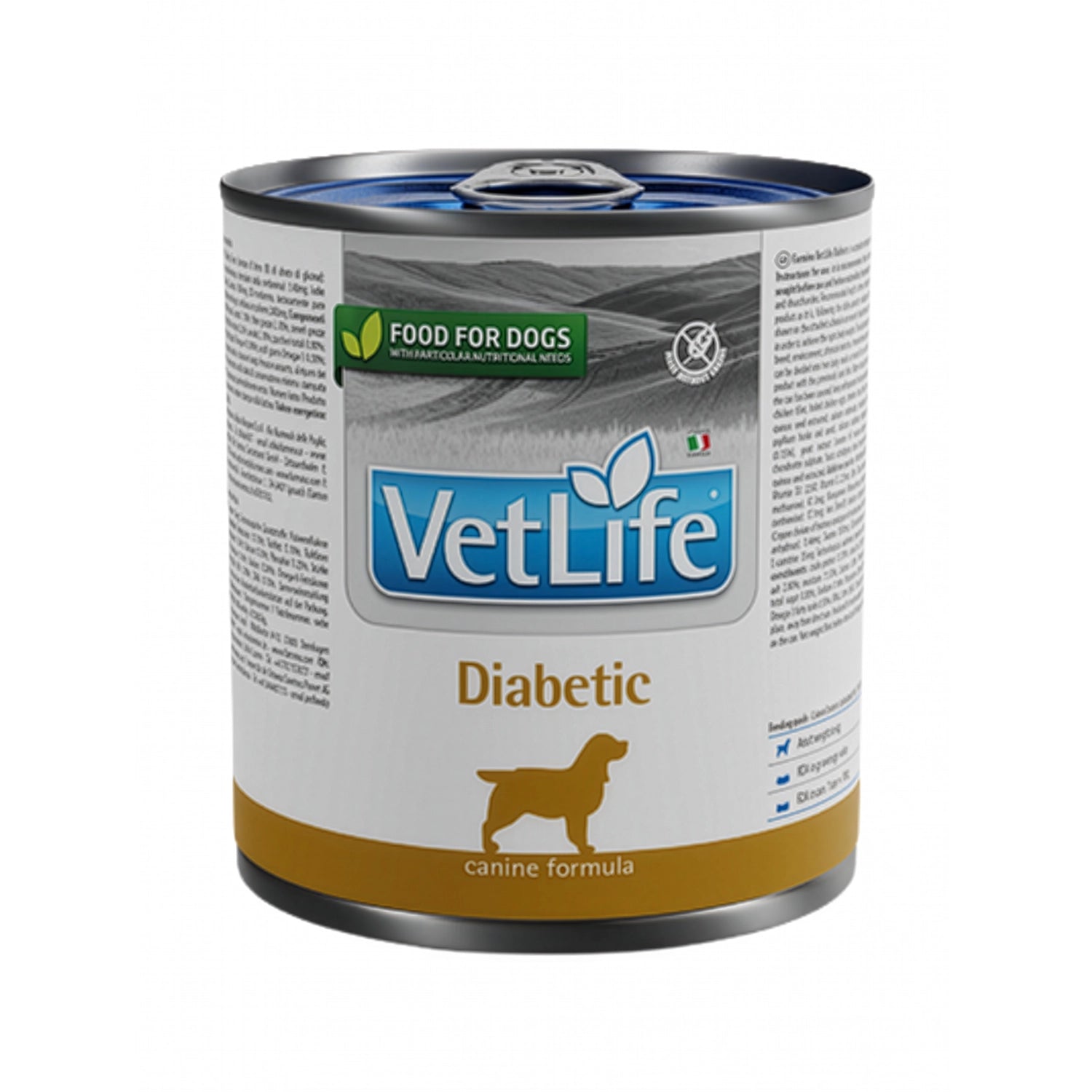 Vet Life Lata Diabetic para Perros, alimento húmedo veterinario en lata con fórmula canina para control nutricional