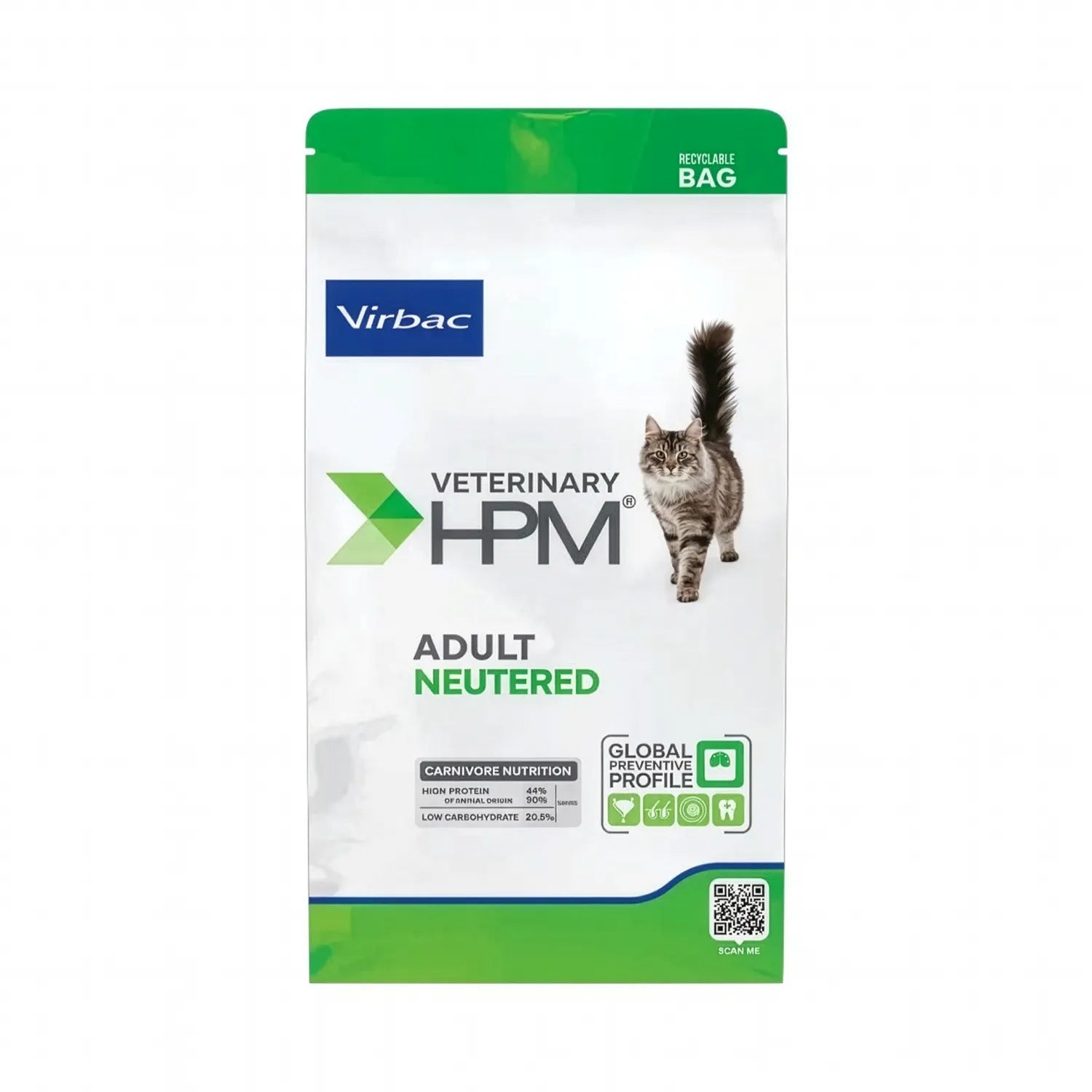 Virbac HPM Neutered Gato Adulto, alimento veterinario para gatos esterilizados con fórmula balanceada.