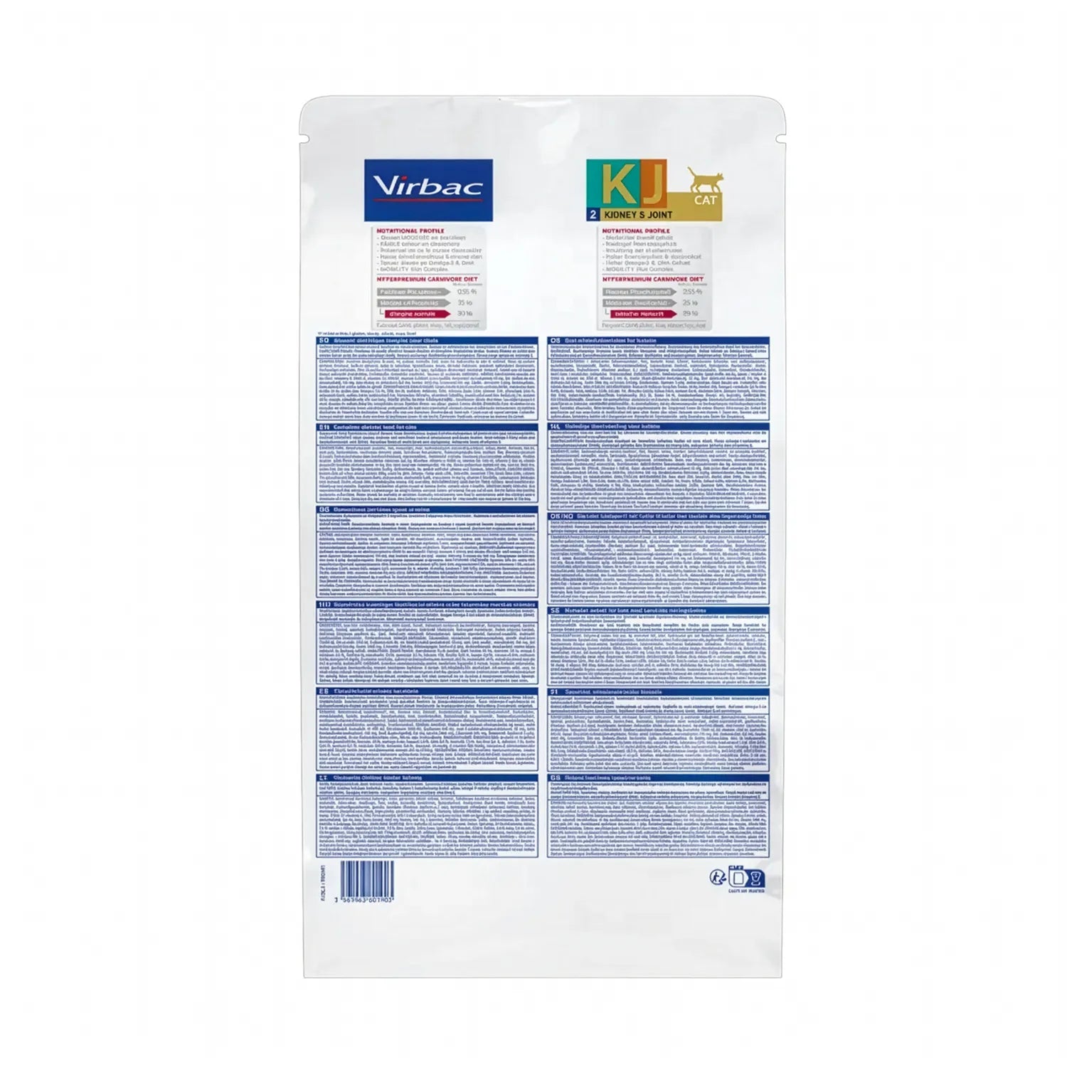Bolsa Gato Kidney & Joint Virbac HPM con soporte para articulaciones y salud renal en gatos adultos