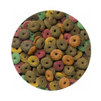 Vitakraft Snack Rollis Party para Pequeños Animales con rollos multicolor y conejo, cobayo y hámster en envase.